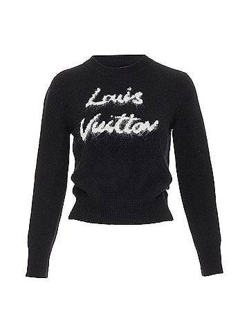 Louis Vuitton Louis Vuitton logo wool blend fluffy crew sweater (view 1)