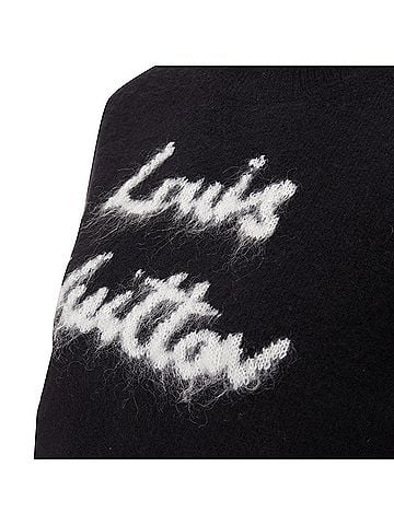 Louis Vuitton Louis Vuitton logo wool blend fluffy crew sweater (view 2)