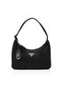 Prada 100% Leather Black Prada Tessuto Re-Edition 2000 Mini Hobo One size - photo 1
