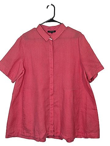 Lafayette 148 New York Short Sleeve Button-Down Shirt (view 1)