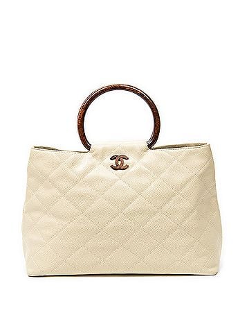 Chanel CC Wood Handle Tote (view 1)