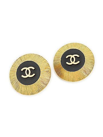 Chanel CC Enamel Clip On Earrings (view 1)