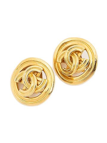 Chanel CC Round Clip On Earrings (view 1)