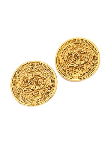 Chanel CC Round Clip On Earrings (view 1)