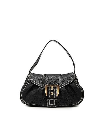 Céline Grained Leather Buckle Shoulder Bag (view 1)