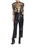 Alice + Olivia 100% Leather Black Leather Pants Size 4 - photo 1