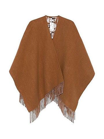 Fendi Wool Cashmere Reversible Poncho Aykt (view 1)