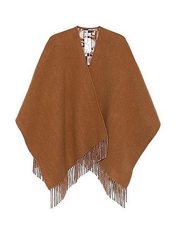 Fendi Wool Cashmere Reversible Poncho Aykt (view 2)