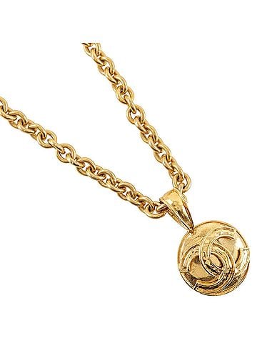 Chanel Chanel Coco Mark Necklace, Gold Plated, 1994, 94P, Approx. 73.7g, Women's. (view 1)