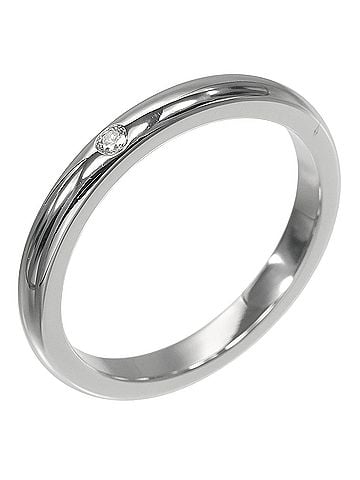 Tiffany & Co. Tiffany &amp; Co. Stacking Band Ring, Platinum 950, Diamond, Approx. 5g. (view 1)