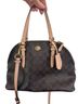 Coach Print Brown Leather Satchel One size - photo 1