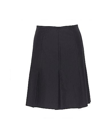 Ralph Lauren Ralph Lauren black pleated hem A-line knee length skirt (view 1)