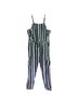 Thread Story 100% Polyester Stripes Blue Ivory Overalls Size 1X - photo 1