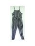 Thread Story 100% Polyester Stripes Blue Ivory Overalls Size 1X - photo 7