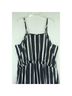 Thread Story 100% Polyester Stripes Blue Ivory Overalls Size 1X - photo 6