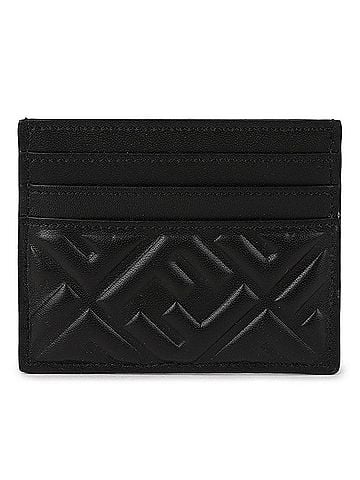 Fendi Black Napa Leather Flat Card Holder (view 2)