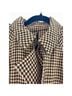 Rokh Houndstooth Black Brown Tan Trenchcoat Size 10 - photo 8