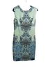 Karin Stevens Paisley Blue White Cocktail Dress Size 12 - photo 2