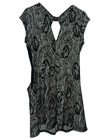Jessica Simpson Black Lace-Overlay Mini Dress Cocktail Dress (view 2)