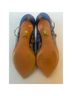 Aquazzura 100% Satin 100% Leather Blue Silver Heels Size EU 38 - photo 3