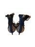 Aquazzura 100% Satin 100% Leather Blue Silver Heels Size EU 38 - photo 2