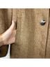Liz Claiborne Chevron-herringbone Tan Brown Coat Size L - photo 7
