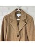 Liz Claiborne Chevron-herringbone Tan Brown Coat Size L - photo 4