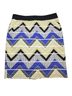 Trina Turk Chevron-herringbone Blue Yellow Skort Size 8 - photo 1