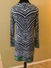 Michael Kors Zebra Print Black White Green Cocktail Dress Size S - photo 5