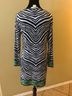 Michael Kors Zebra Print Black White Green Cocktail Dress Size S - photo 4