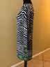 Michael Kors Zebra Print Black White Green Cocktail Dress Size S - photo 3