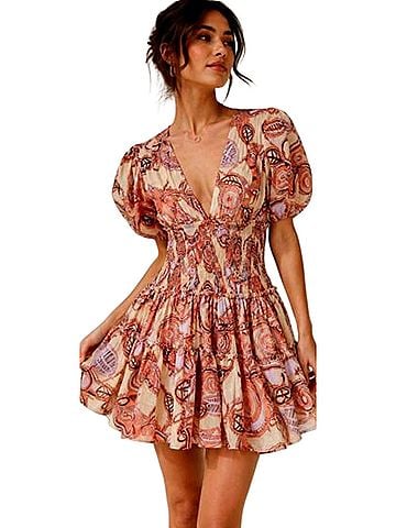 A.L.C. Smocked Casual Dress (view 1)