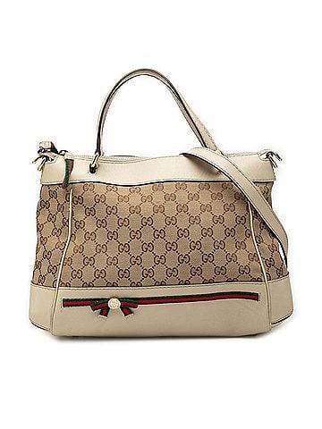 Gucci GG Canvas Web Mayfair Satchel (view 1)
