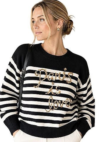 Cinq à Sept Paris Is Love Pullover Sweater (view 1)