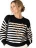 Cinq à Sept Stripes Black White Pullover Sweater Size L - photo 1