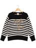 Cinq à Sept Stripes Black White Pullover Sweater Size L - photo 2