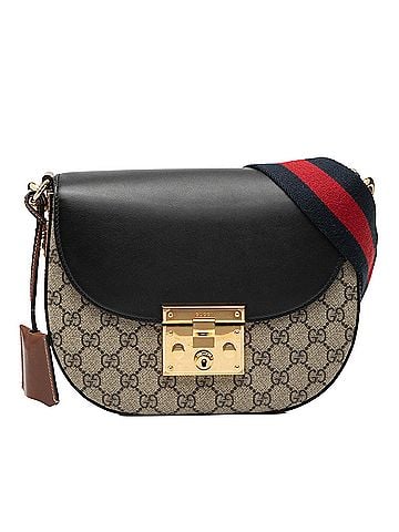 Gucci GG Supreme Web Padlock Crossbody (view 1)