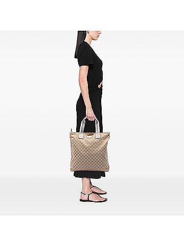 Gucci GG Canvas Web Vertical Tote (view 2)