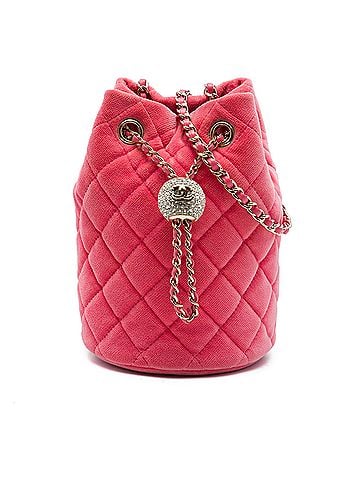 Chanel Mini Velvet Crystal Pearl Crush Bucket Bag (view 1)