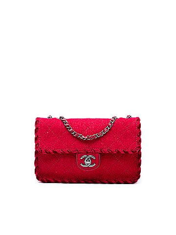 Chanel CC Quilted Wool Felt Whipstitch Fancy Flap (view 1)