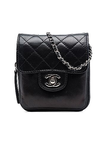 Chanel CC Quilted Lambskin Clams Wallet on Chain (view 1)