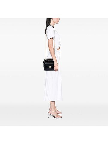 Chanel Quilted Iridescent Caviar Globe Trotter Vanity with Chain (view 2)