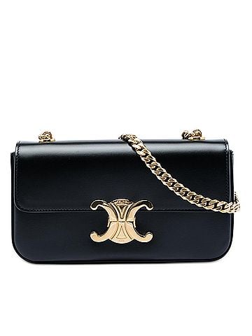 Céline Shiny Calfskin Claude Chain Shoulder Bag (view 1)