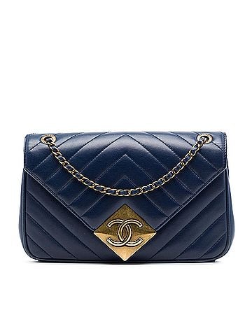Chanel Chevron Lambskin Pyramid CC Flap (view 1)