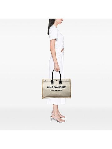Saint Laurent Large Canvas Rive Gauche Tote (view 2)