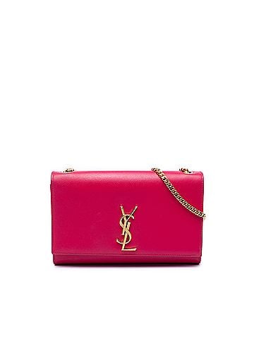Saint Laurent Medium Grain De Poudre Monogram Kate Crossbody (view 1)