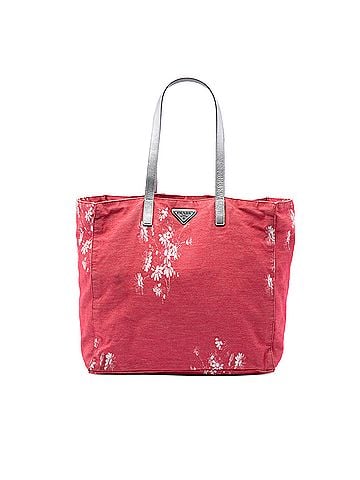 Prada Floral Printed Canvas Tote (view 1)