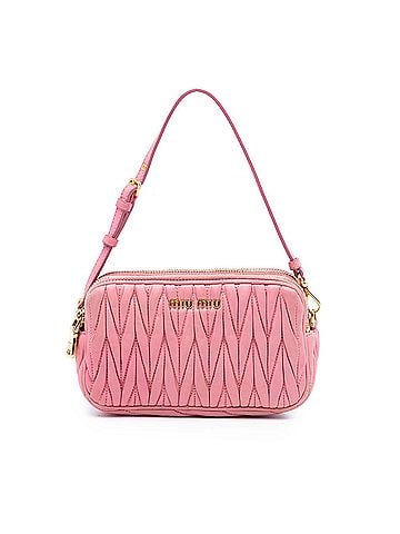 Miu Miu Nappa Matelasse Double Zip Handbag (view 1)
