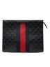 Gucci 100% Leather Blue Guccissima Web Clutch One size - photo 1