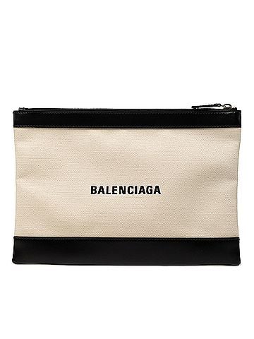 Balenciaga Canvas Navy Clip Clutch M (view 1)